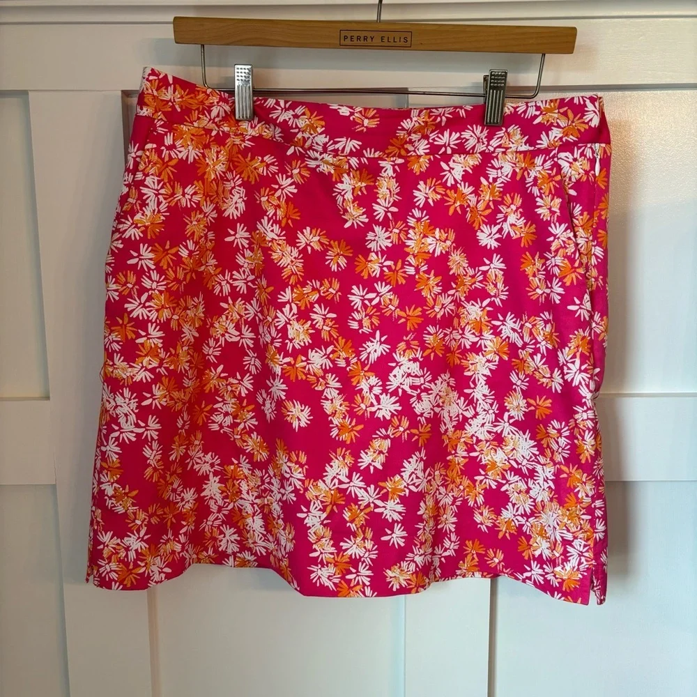 Clover by Bobby Jones Golf Skirt Island Pink 10 Athletic Sport Tennis Golf Prep - Picture 4 of 10